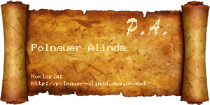 Polnauer Alinda névjegykártya